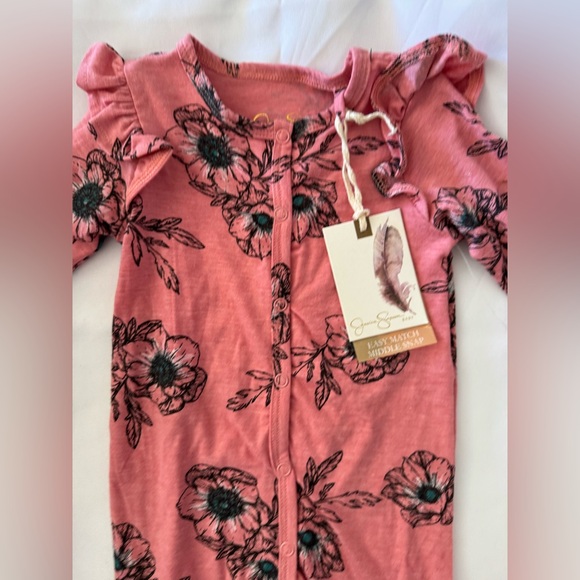 Pink Floral Baby Romper by Jessica Simpson - Picture 1 of 9